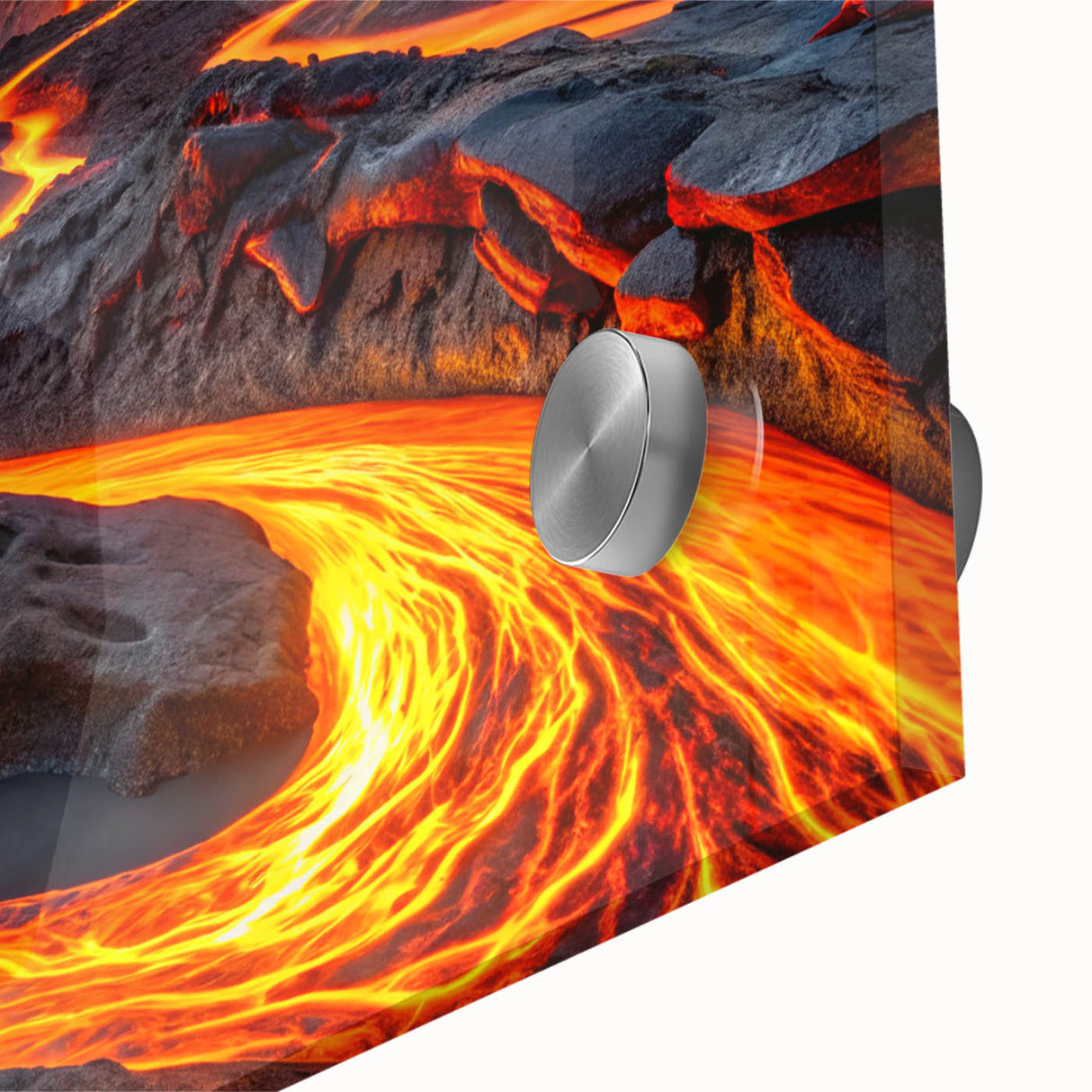 Volcanic Eruption with Lava Flow - Earthy Phenomena Wall Art Print
