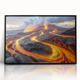 Volcanic Eruption with Lava Flow - Earthy Phenomena Wall Art Print