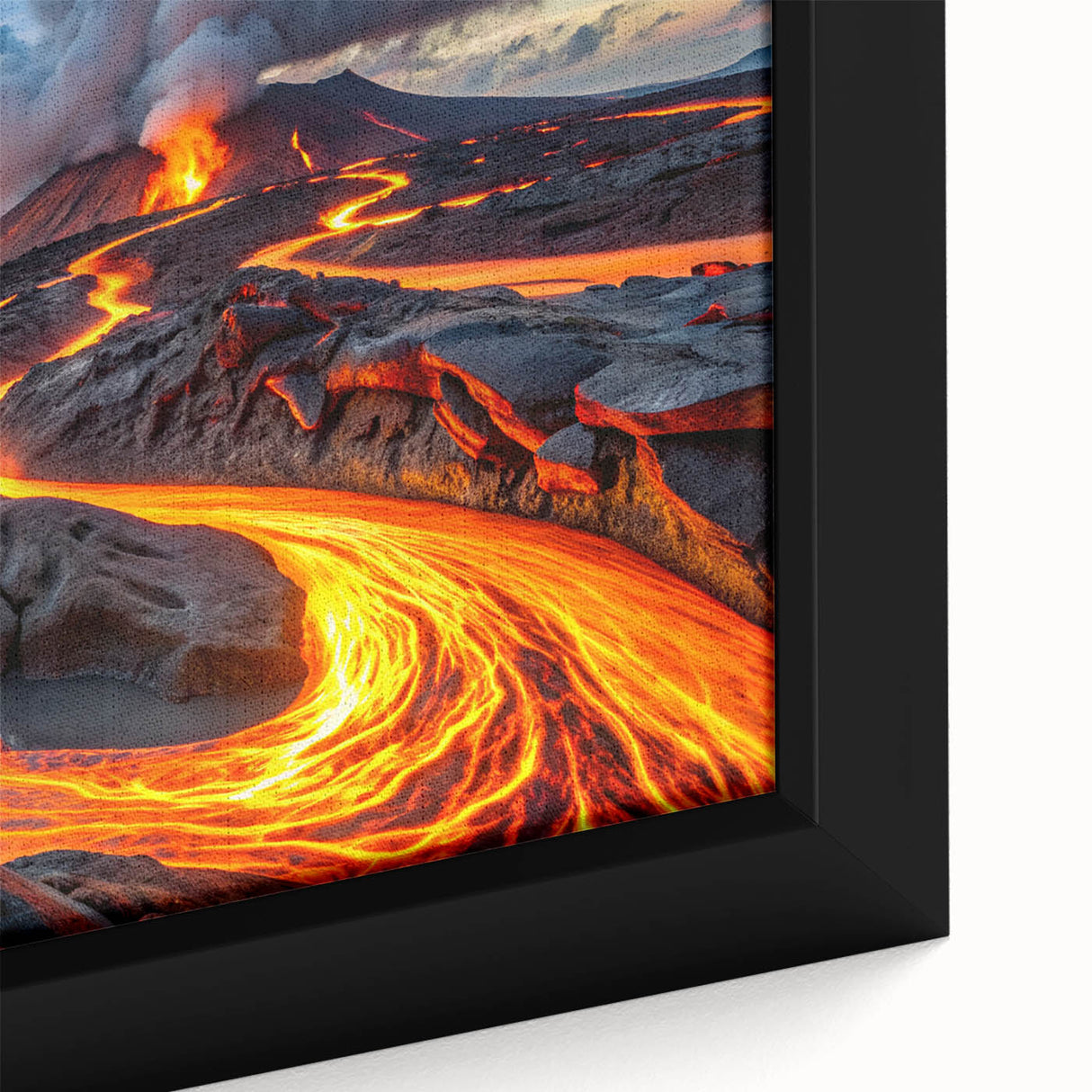 Volcanic Eruption with Lava Flow - Earthy Phenomena Wall Art Print