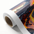 Volcanic Eruption with Lava Flow - Earthy Phenomena Wall Art Print