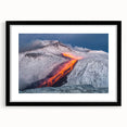 Lava Flow on Snowy Mountain - Earthy Phenomena Wall Art Print
