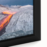 Lava Flow on Snowy Mountain - Earthy Phenomena Wall Art Print
