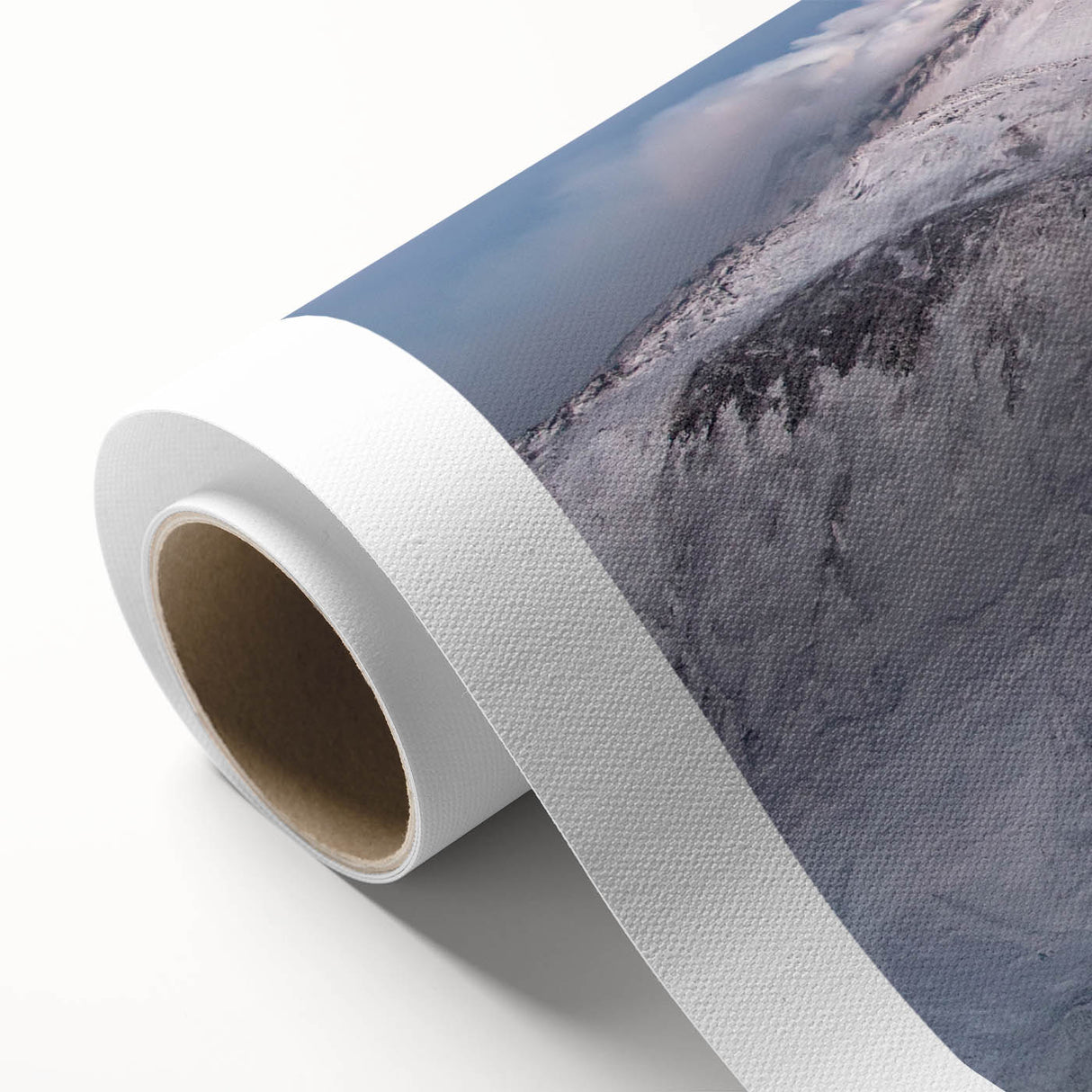Lava Flow on Snowy Mountain - Earthy Phenomena Wall Art Print