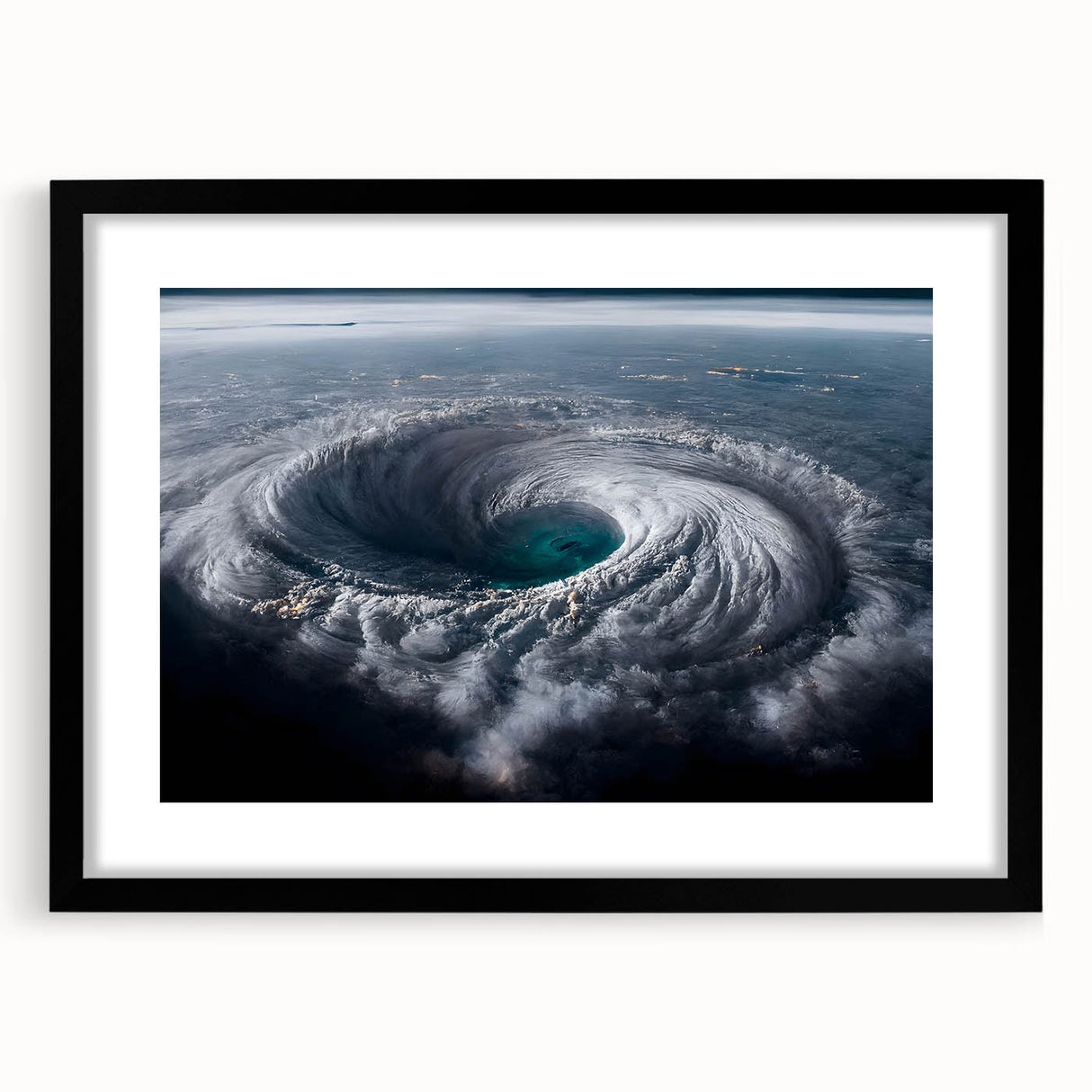 Cyclone Eye from Space - Earth and Space Phenomena Wall Art Print