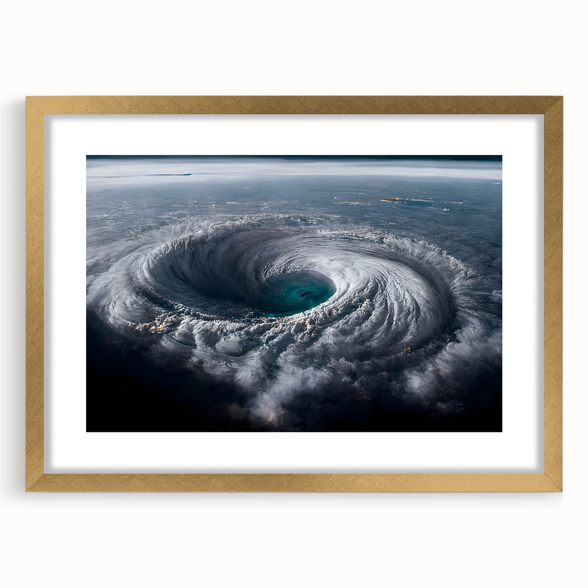 Cyclone Eye from Space - Earth and Space Phenomena Wall Art Print