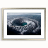 Cyclone Eye from Space - Earth and Space Phenomena Wall Art Print