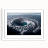 Cyclone Eye from Space - Earth and Space Phenomena Wall Art Print