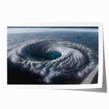 Cyclone Eye from Space - Earth and Space Phenomena Wall Art Print