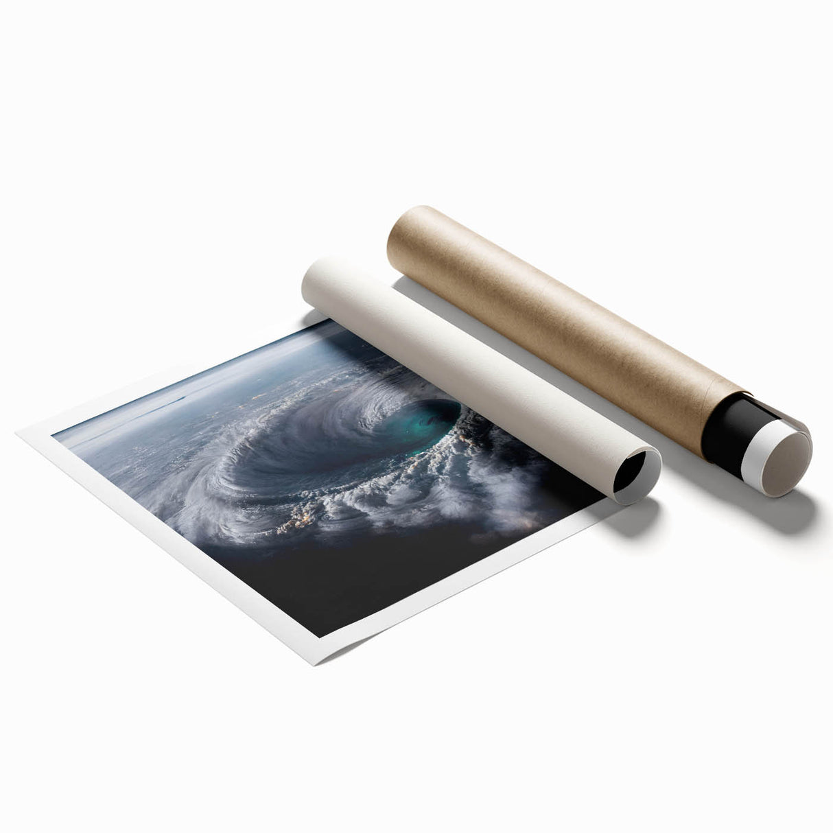 Cyclone Eye from Space - Earth and Space Phenomena Wall Art Print