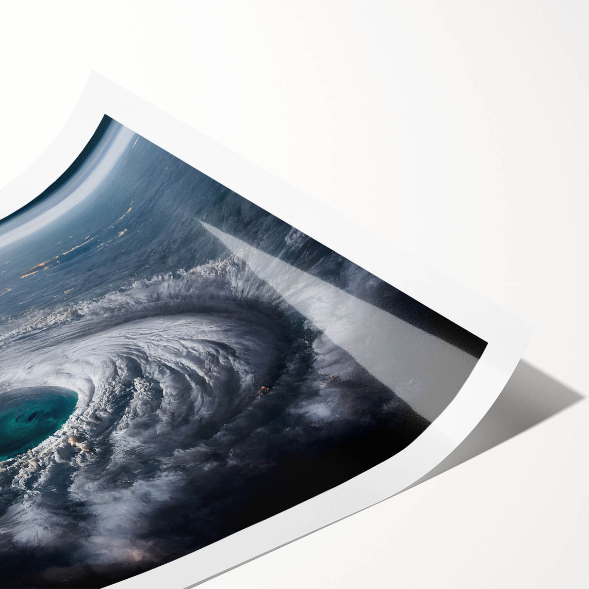 Cyclone Eye from Space - Earth and Space Phenomena Wall Art Print