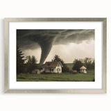 Tornado Approaching Farmhouse - Earthy Phenomena Wall Art Print