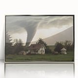 Tornado Approaching Farmhouse - Earthy Phenomena Wall Art Print