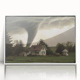 Tornado Approaching Farmhouse - Earthy Phenomena Wall Art Print
