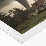 Tornado Approaching Farmhouse - Earthy Phenomena Wall Art Print