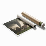 Tornado Approaching Farmhouse - Earthy Phenomena Wall Art Print