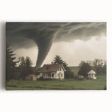 Tornado Approaching Farmhouse - Earthy Phenomena Wall Art Print
