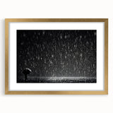 Solitary Figure in Rainstorm - Earthy Phenomena Wall Art Print