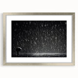 Solitary Figure in Rainstorm - Earthy Phenomena Wall Art Print