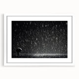 Solitary Figure in Rainstorm - Earthy Phenomena Wall Art Print