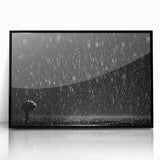 Solitary Figure in Rainstorm - Earthy Phenomena Wall Art Print