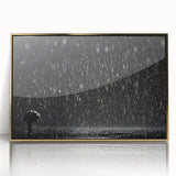 Solitary Figure in Rainstorm - Earthy Phenomena Wall Art Print