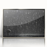 Solitary Figure in Rainstorm - Earthy Phenomena Wall Art Print