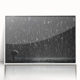 Solitary Figure in Rainstorm - Earthy Phenomena Wall Art Print