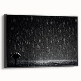 Solitary Figure in Rainstorm - Earthy Phenomena Wall Art Print