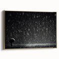 Solitary Figure in Rainstorm - Earthy Phenomena Wall Art Print