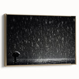 Solitary Figure in Rainstorm - Earthy Phenomena Wall Art Print
