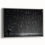 Solitary Figure in Rainstorm - Earthy Phenomena Wall Art Print