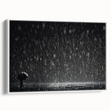 Solitary Figure in Rainstorm - Earthy Phenomena Wall Art Print