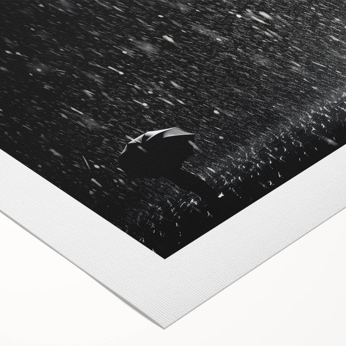 Solitary Figure in Rainstorm - Earthy Phenomena Wall Art Print