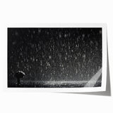 Solitary Figure in Rainstorm - Earthy Phenomena Wall Art Print