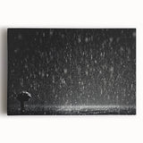 Solitary Figure in Rainstorm - Earthy Phenomena Wall Art Print