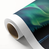 Northern Lights Over Lake and Mountains - Earth Phenomena Wall Art Print