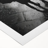Couple Walking in Rain with Umbrellas - Earthy Phenomena Wall Art Print