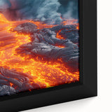Molten Lava Flowing Over Volcanic Rock - Earth Phenomena Wall Art Print
