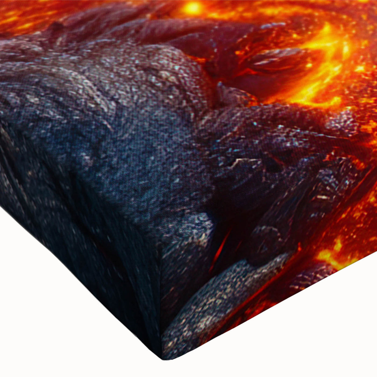 Molten Lava Flowing Over Volcanic Rock - Earth Phenomena Wall Art Print