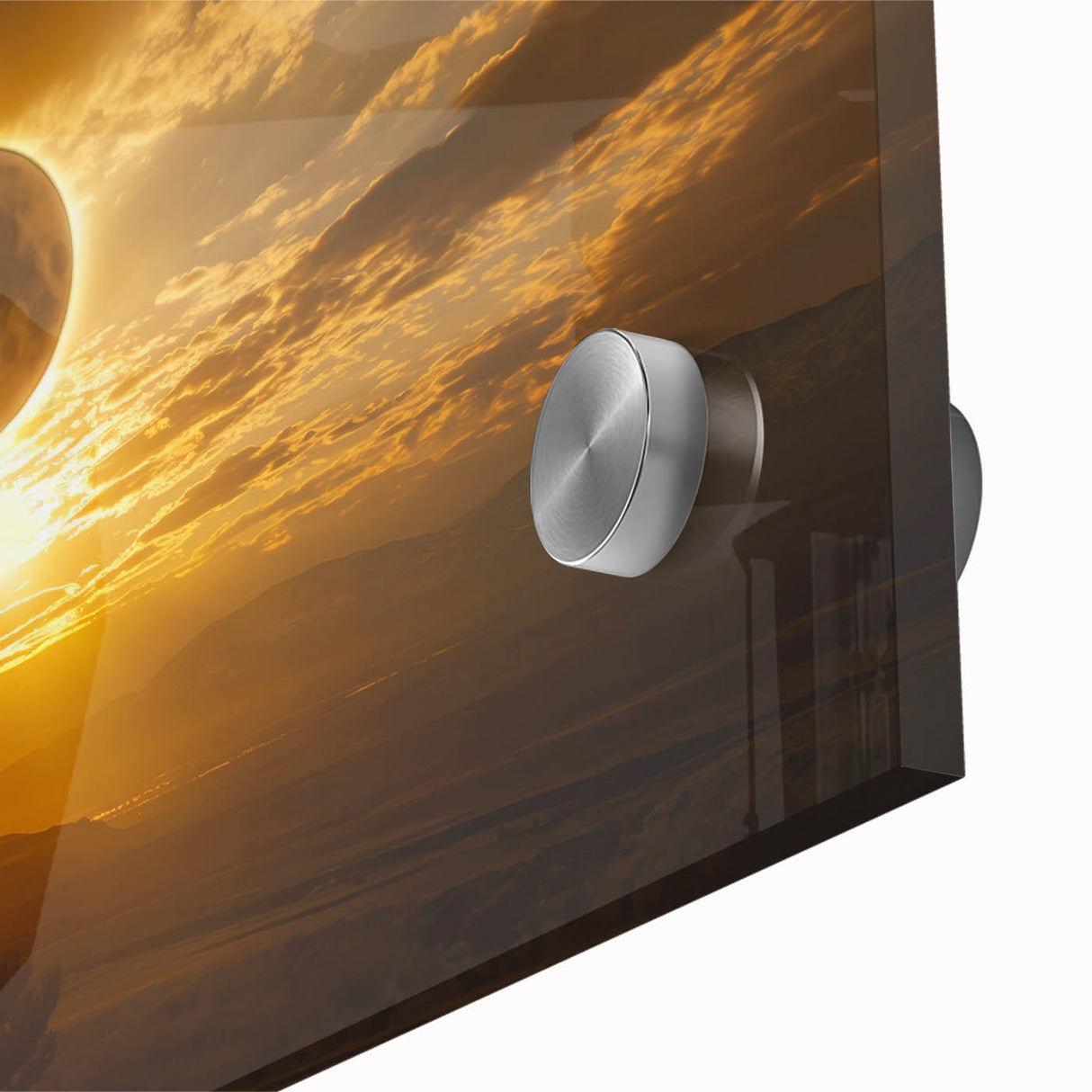 Golden Solar Eclipse Wall Art – Majestic Eclipse Canvas for Home Decor