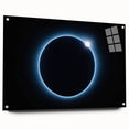 Cosmic Solar Eclipse Wall Art – Black and Blue Eclipse Canvas Print