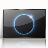 Cosmic Solar Eclipse Wall Art – Black and Blue Eclipse Canvas Print