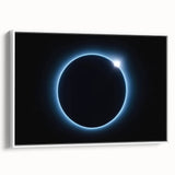 Cosmic Solar Eclipse Wall Art – Black and Blue Eclipse Canvas Print