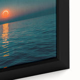 Ocean Eclipse Wall Art – Stunning Solar Eclipse Over Water Canvas Print
