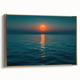 Ocean Eclipse Wall Art – Stunning Solar Eclipse Over Water Canvas Print
