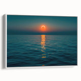 Ocean Eclipse Wall Art – Stunning Solar Eclipse Over Water Canvas Print