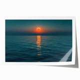 Ocean Eclipse Wall Art – Stunning Solar Eclipse Over Water Canvas Print