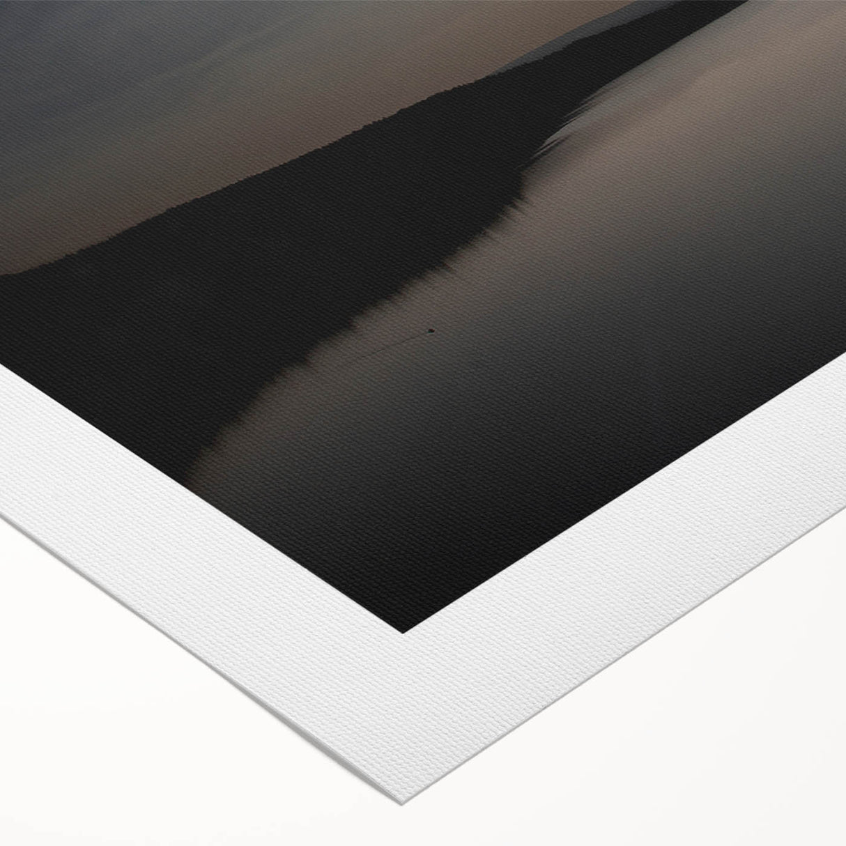 Serene Solar Eclipse Wall Art – Mountain and Lake Eclipse Canvas Print