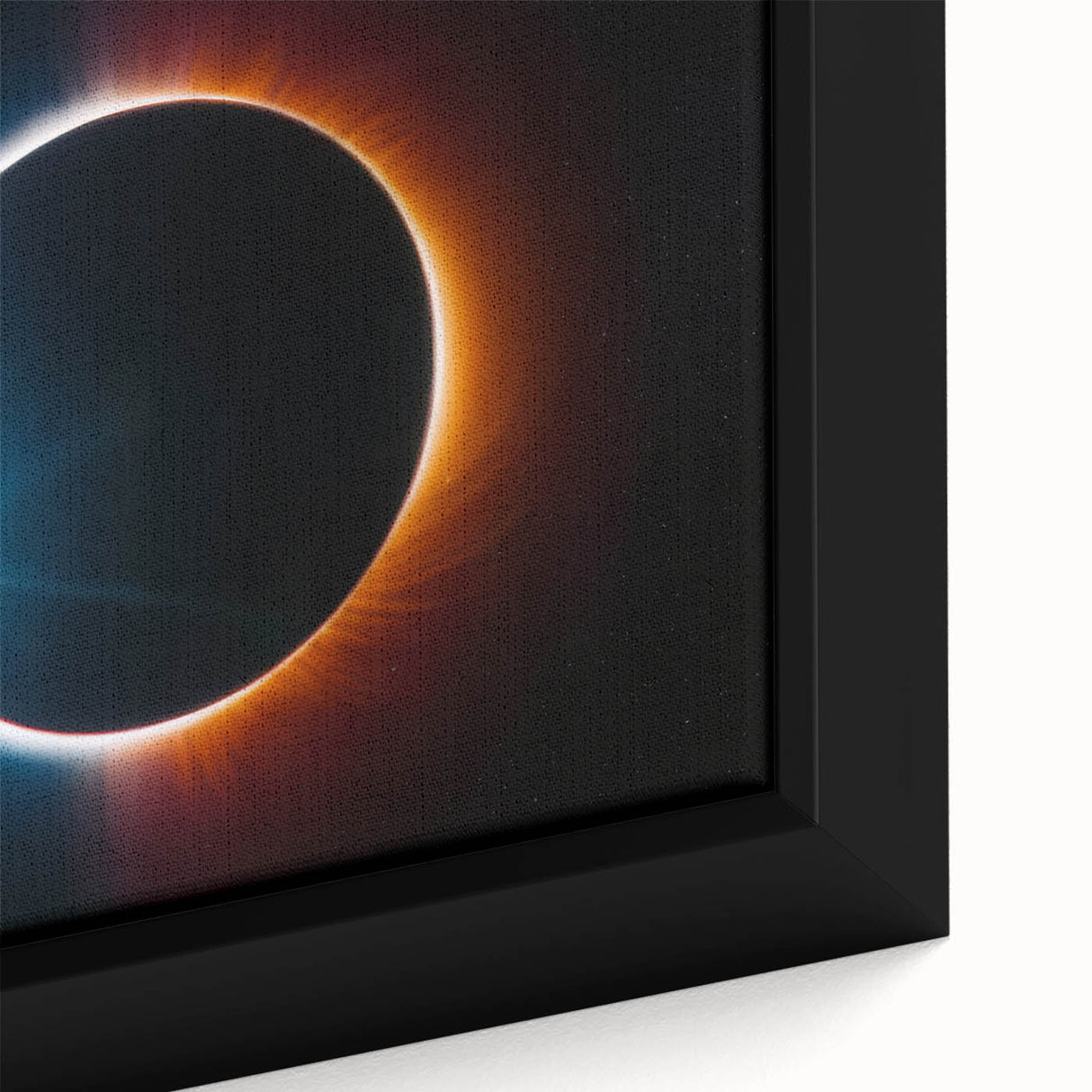 Vibrant Solar Eclipse Wall Art – Dynamic Blue and Orange Eclipse Print
