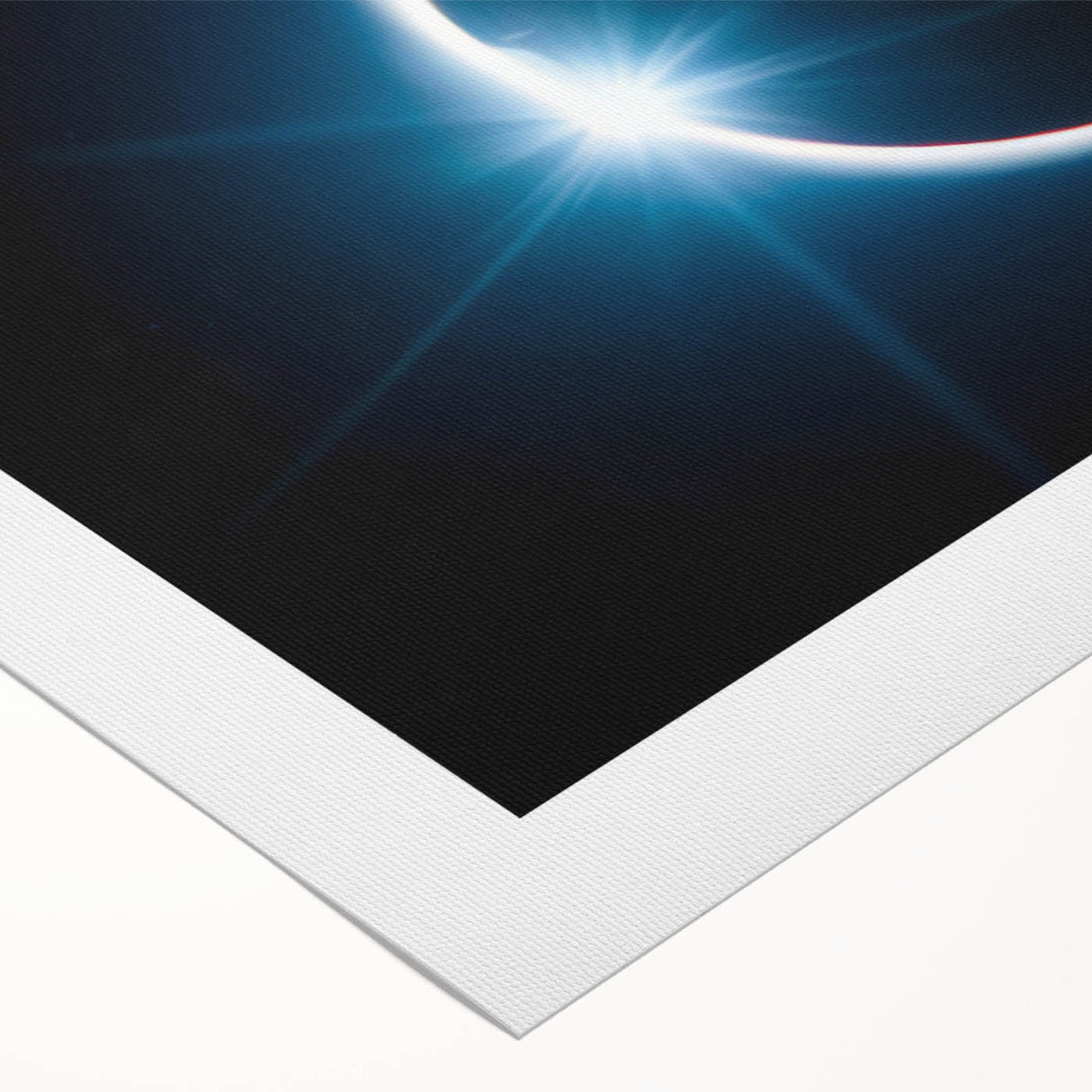 Vibrant Solar Eclipse Wall Art – Dynamic Blue and Orange Eclipse Print
